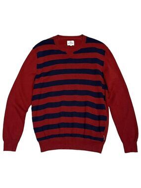Ben Sherman Striped Luxury Designer Knit Casual Mens Sweater - Mens Medium